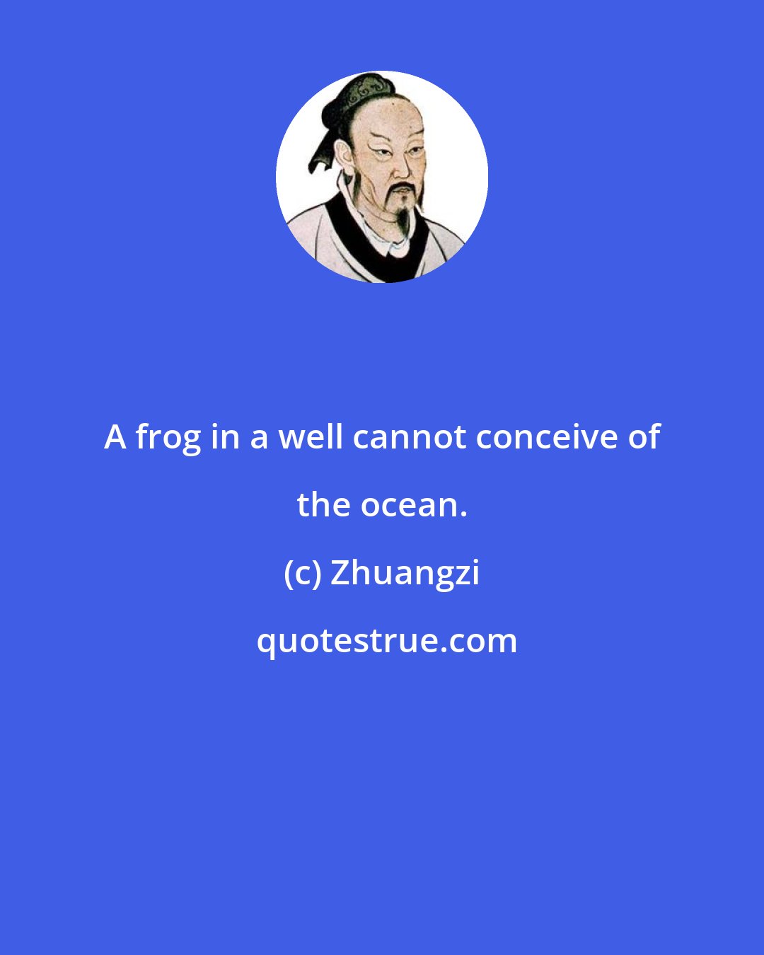 Zhuangzi: A frog in a well cannot conceive of the ocean.