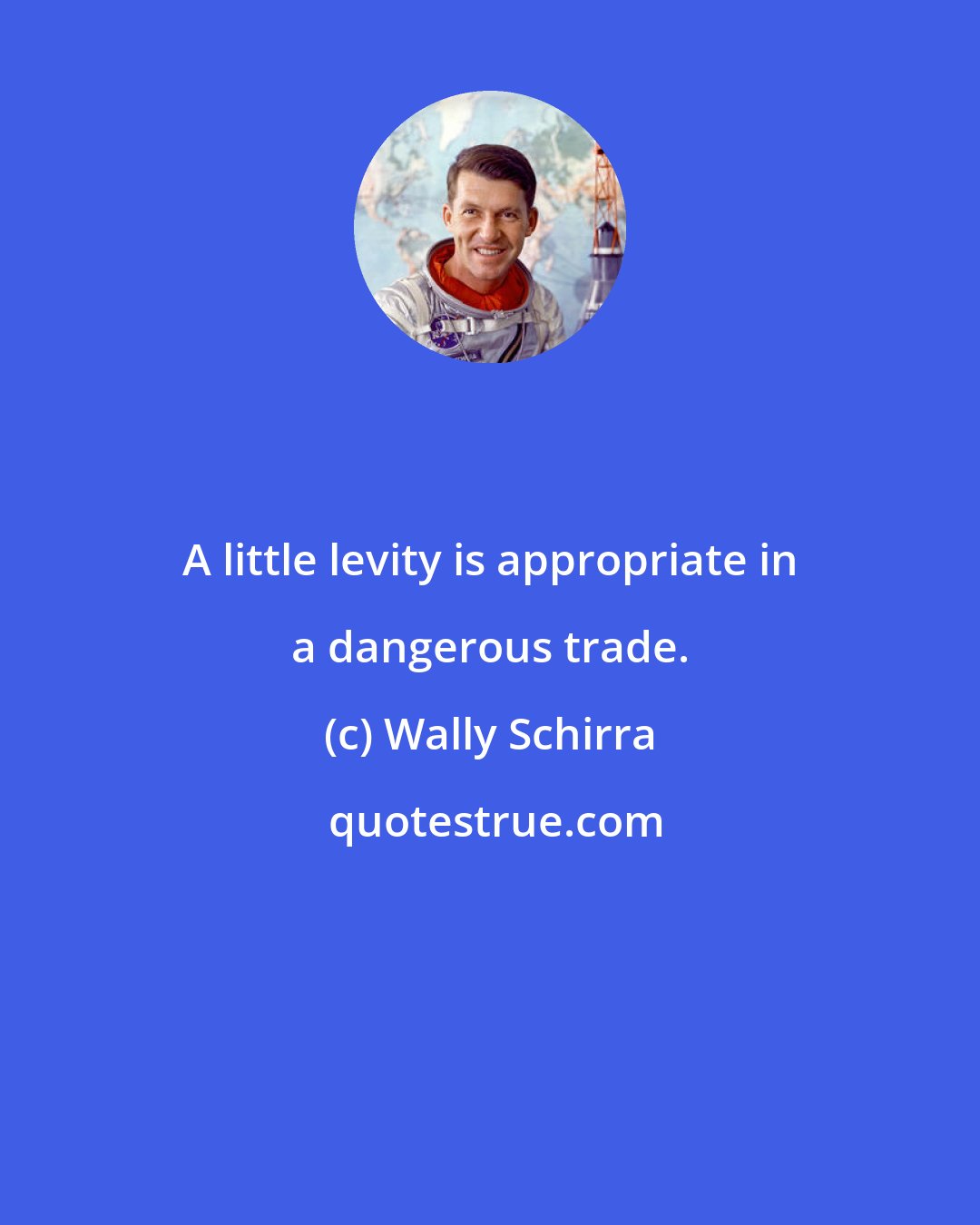 Wally Schirra: A little levity is appropriate in a dangerous trade.