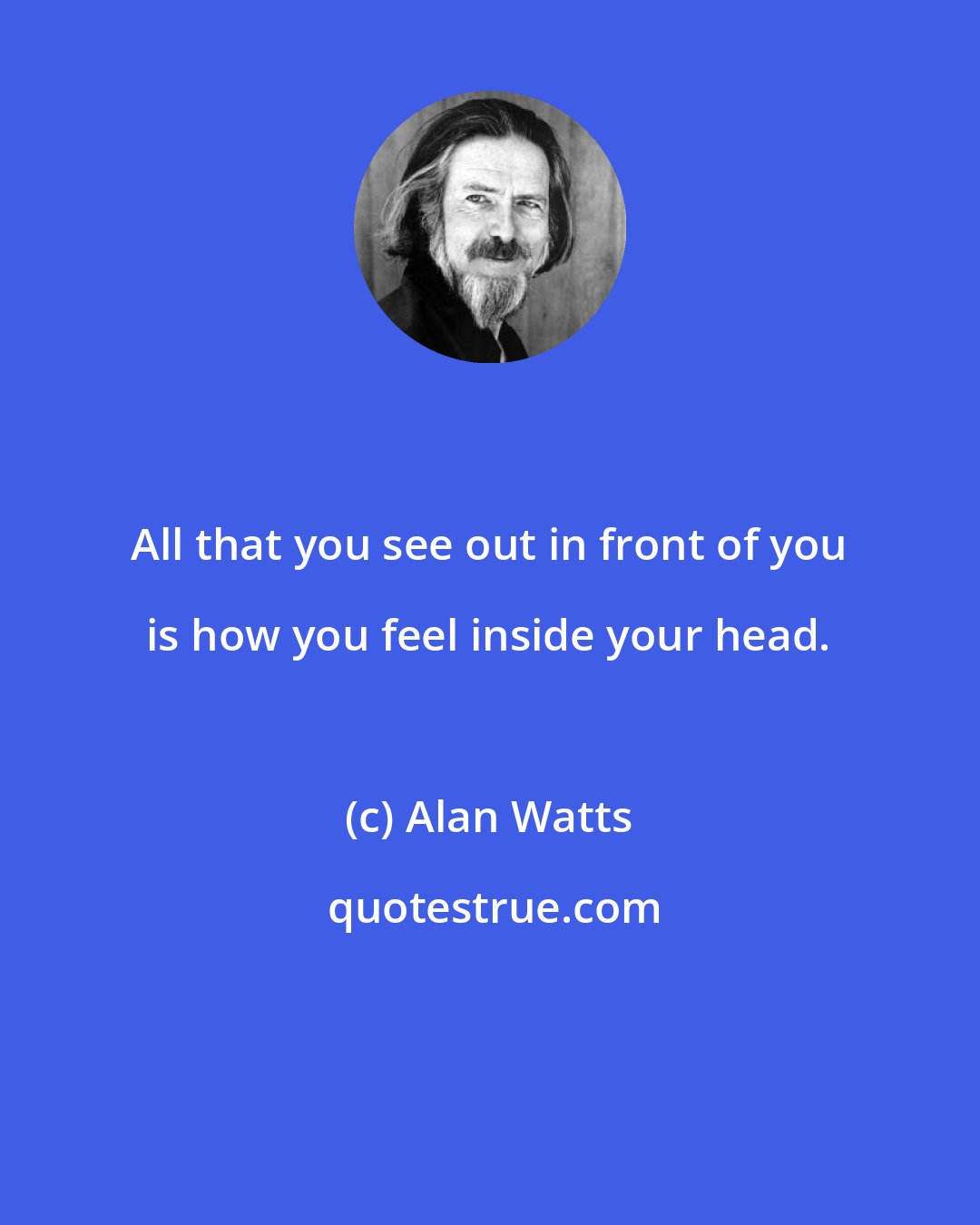 Alan Watts: All that you see out in front of you is how you feel inside your head.