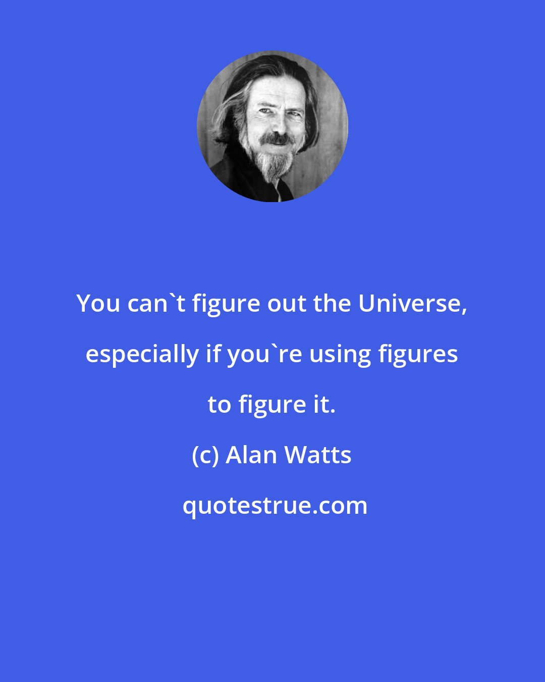 Alan Watts: You can't figure out the Universe, especially if you're using figures to figure it.