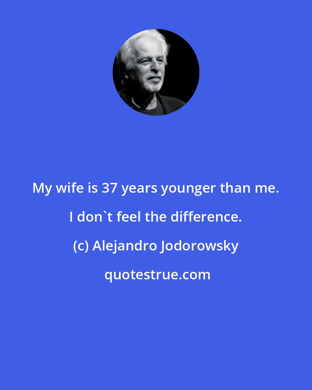 Alejandro Jodorowsky: My wife is 37 years younger than me. I don't feel the difference.