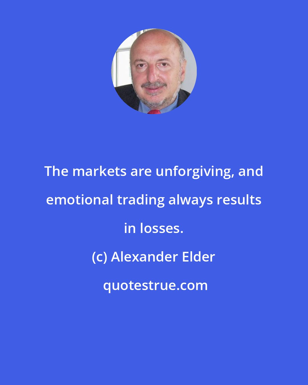 Alexander Elder: The markets are unforgiving, and emotional trading always results in losses.