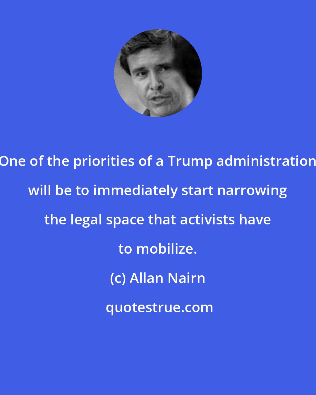 Allan Nairn: One of the priorities of a Trump administration will be to immediately start narrowing the legal space that activists have to mobilize.