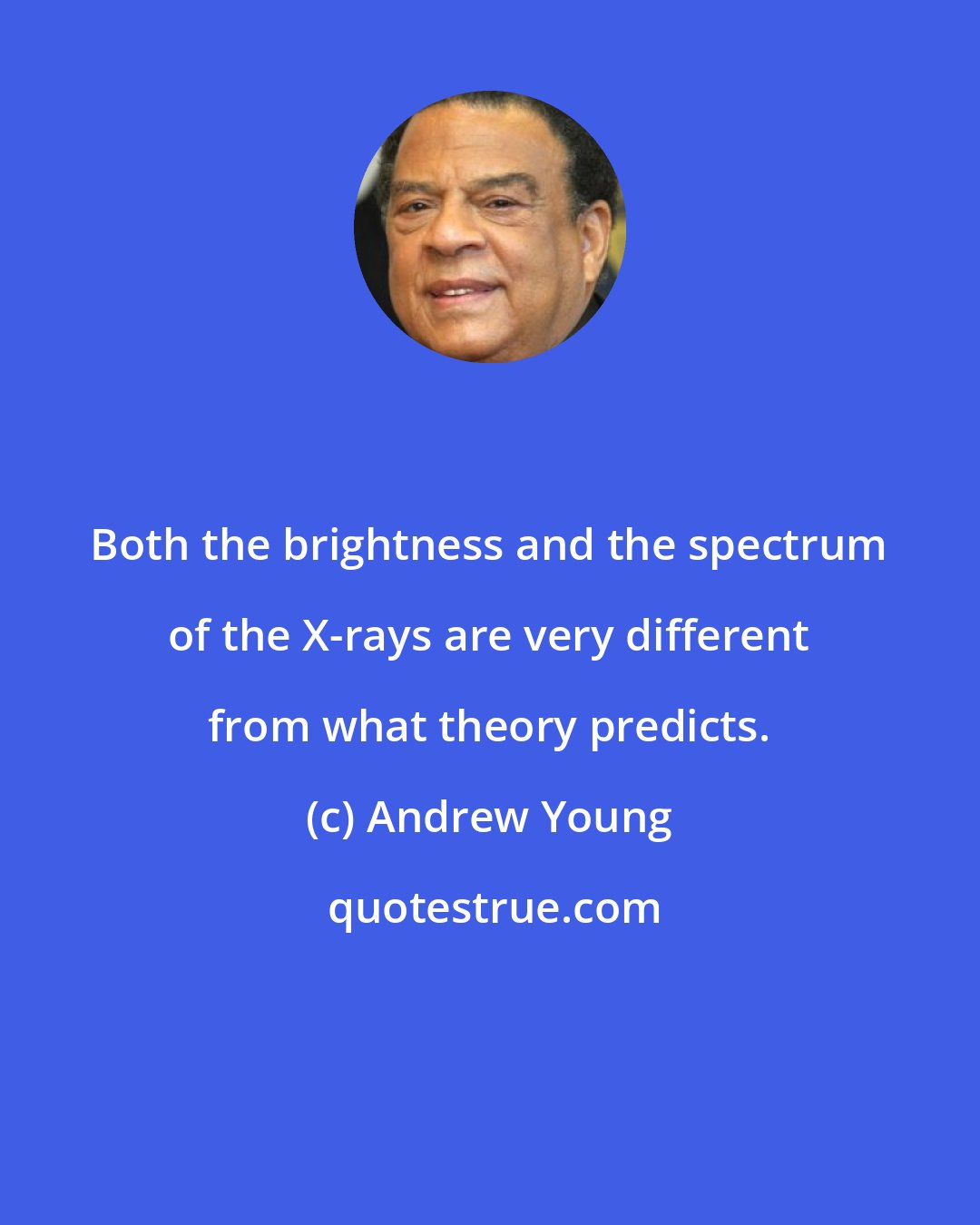 Andrew Young: Both the brightness and the spectrum of the X-rays are very different from what theory predicts.