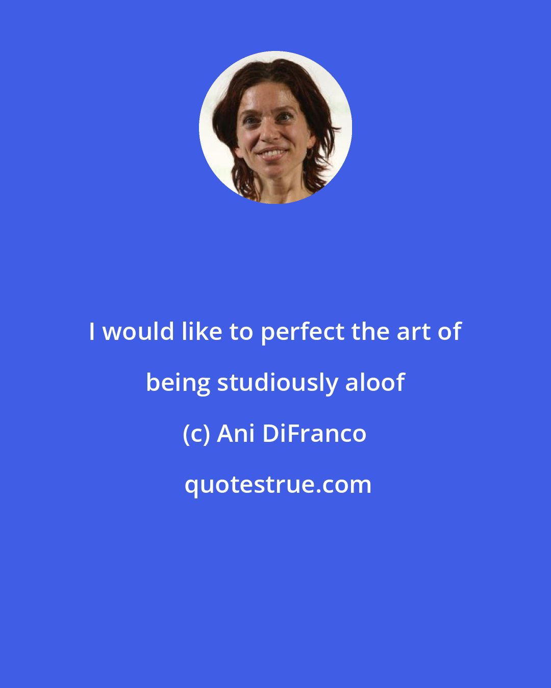 Ani DiFranco: I would like to perfect the art of being studiously aloof