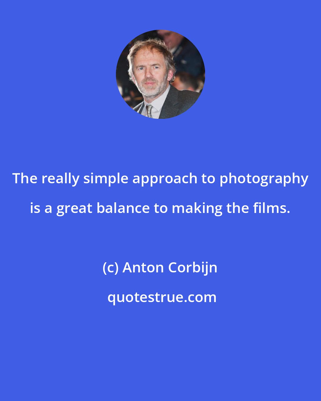 Anton Corbijn: The really simple approach to photography is a great balance to making the films.