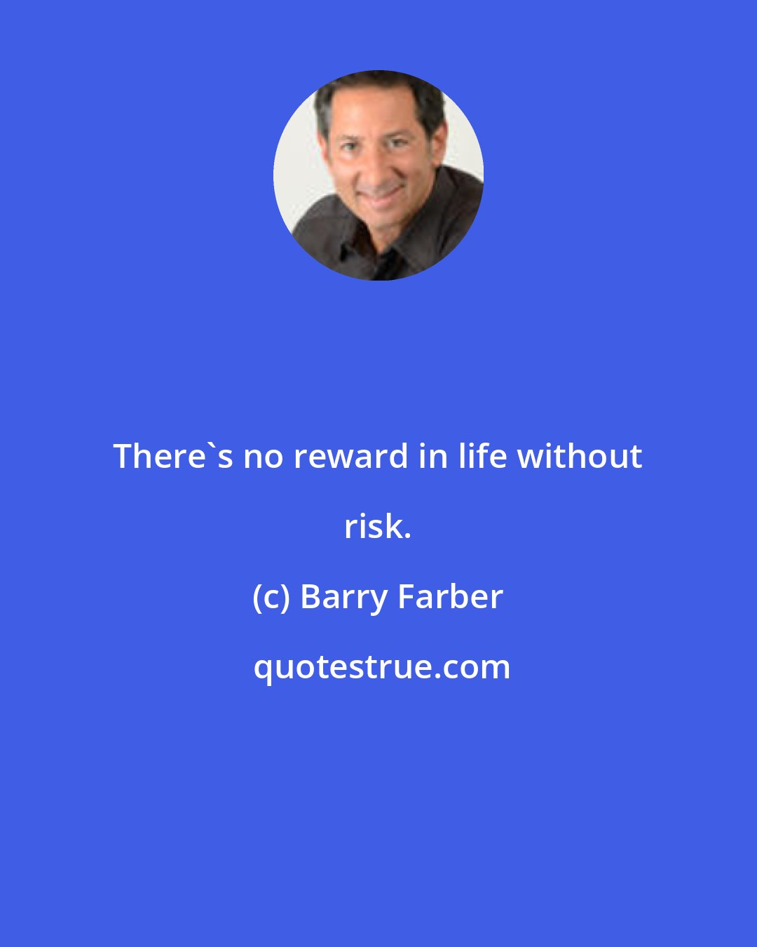 Barry Farber: There's no reward in life without risk.