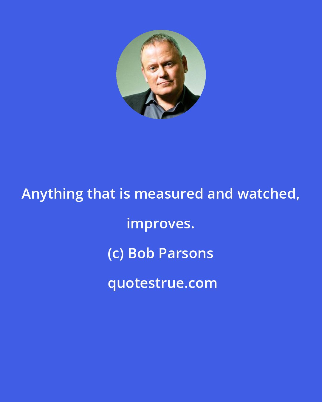 Bob Parsons: Anything that is measured and watched, improves.