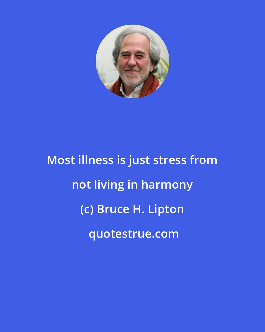 Bruce H. Lipton: Most illness is just stress from not living in harmony