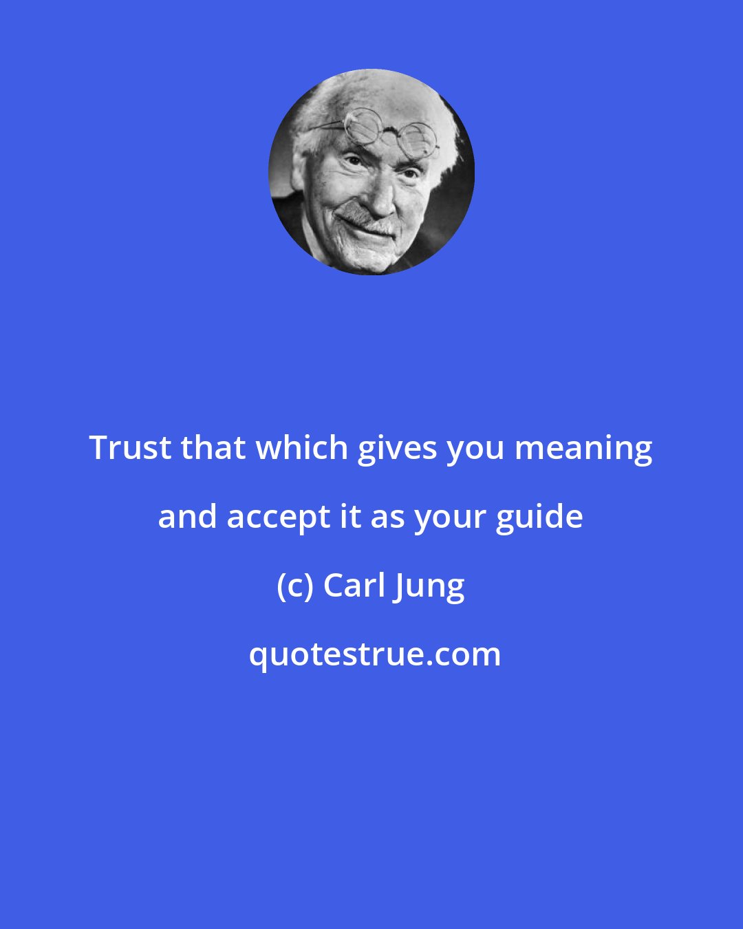 Carl Jung: Trust that which gives you meaning and accept it as your guide