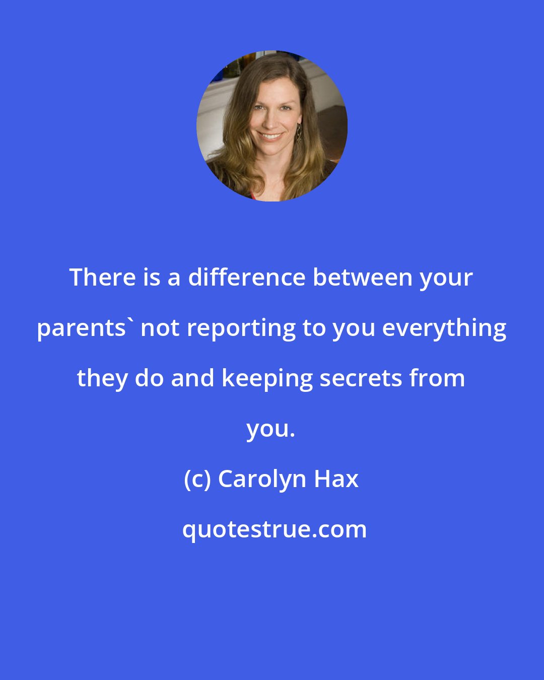 Carolyn Hax: There is a difference between your parents' not reporting to you everything they do and keeping secrets from you.