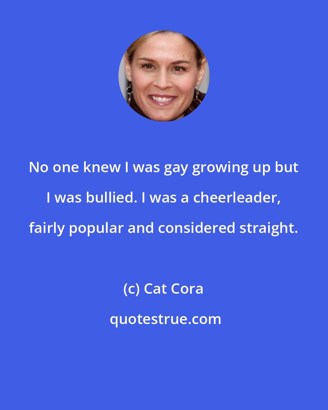 Cat Cora: No one knew I was gay growing up but I was bullied. I was a cheerleader, fairly popular and considered straight.