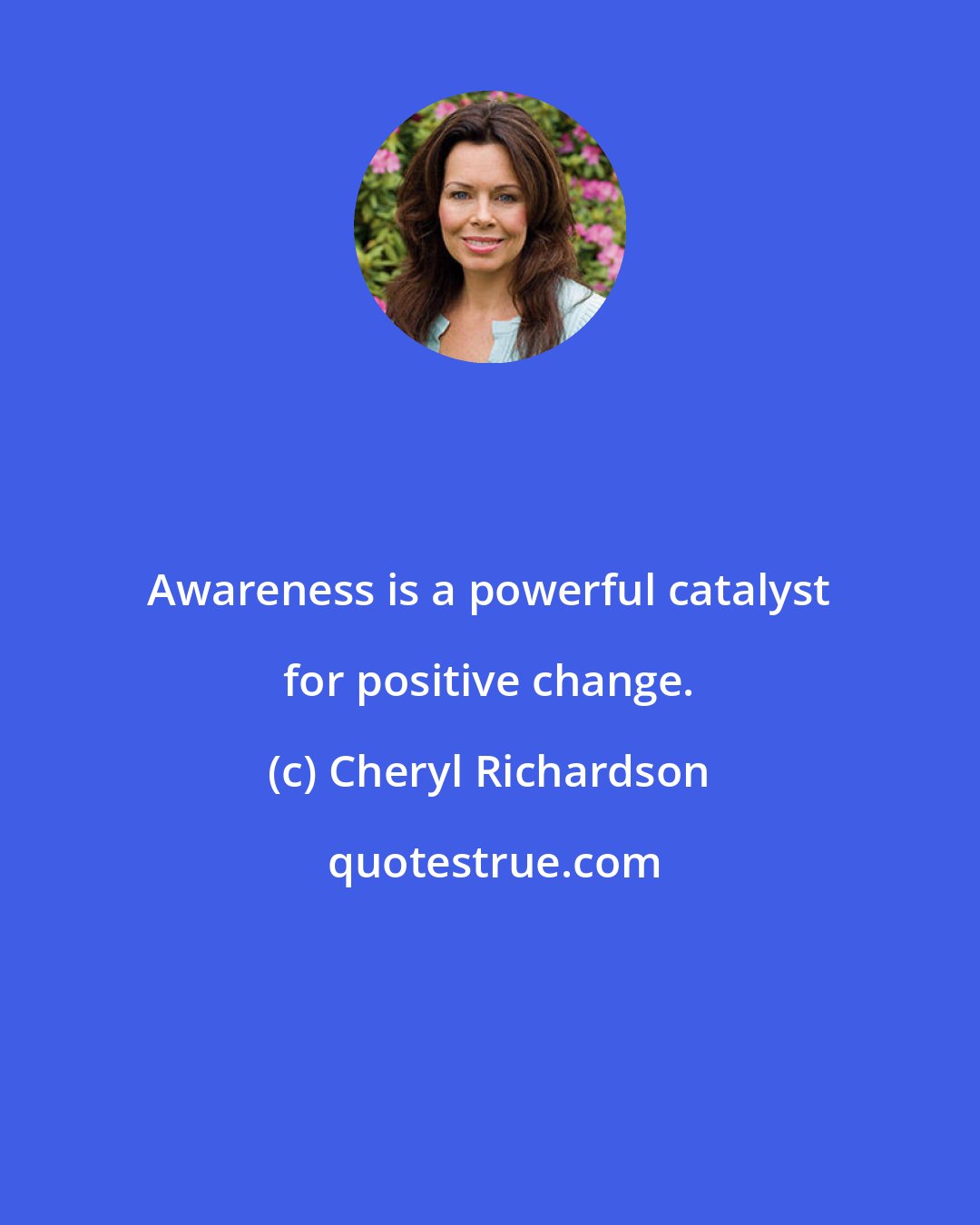 Cheryl Richardson: Awareness is a powerful catalyst for positive change.