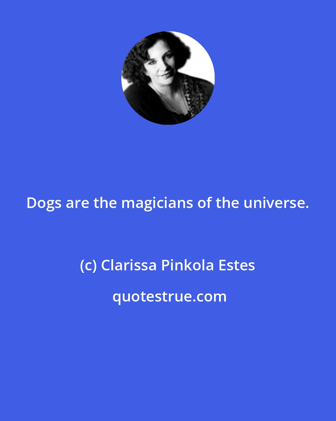 Clarissa Pinkola Estes: Dogs are the magicians of the universe.