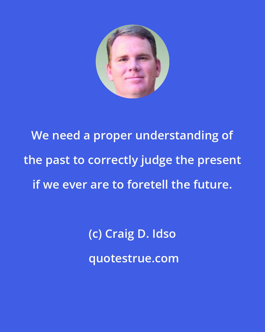 Craig D. Idso: We need a proper understanding of the past to correctly judge the present if we ever are to foretell the future.