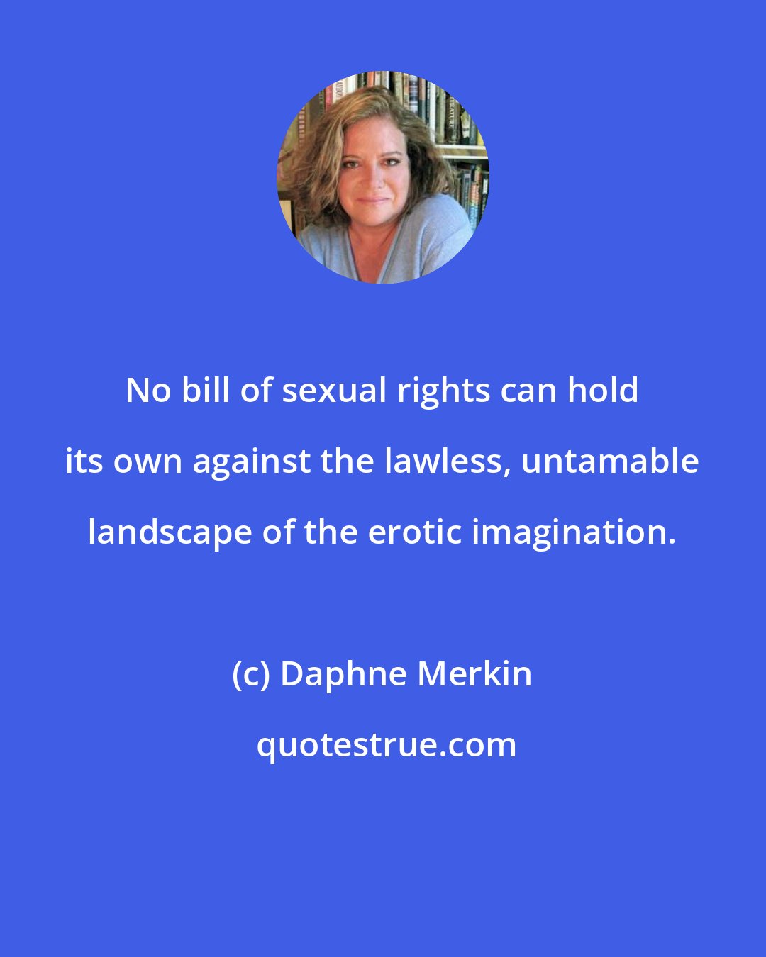 Daphne Merkin: No bill of sexual rights can hold its own against the lawless, untamable landscape of the erotic imagination.