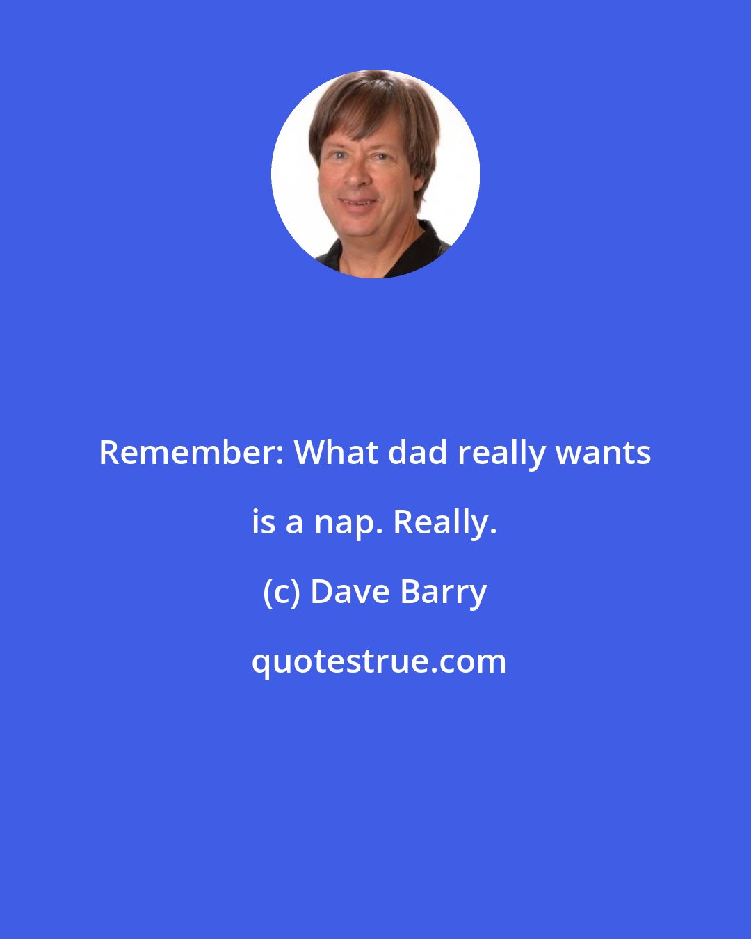 Dave Barry: Remember: What dad really wants is a nap. Really.