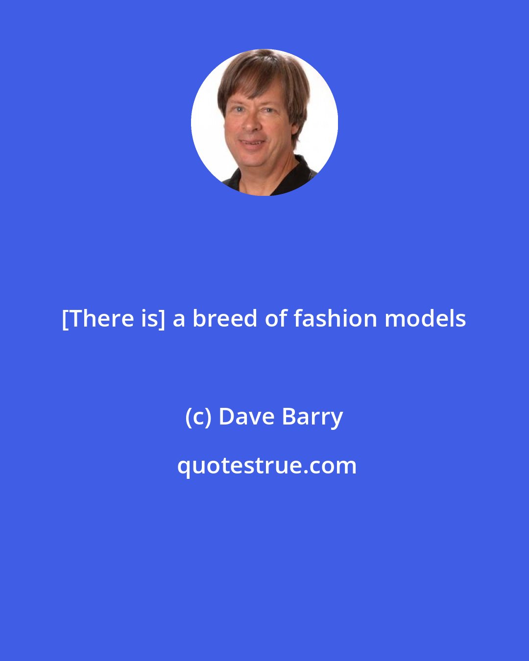 Dave Barry: [There is] a breed of fashion models