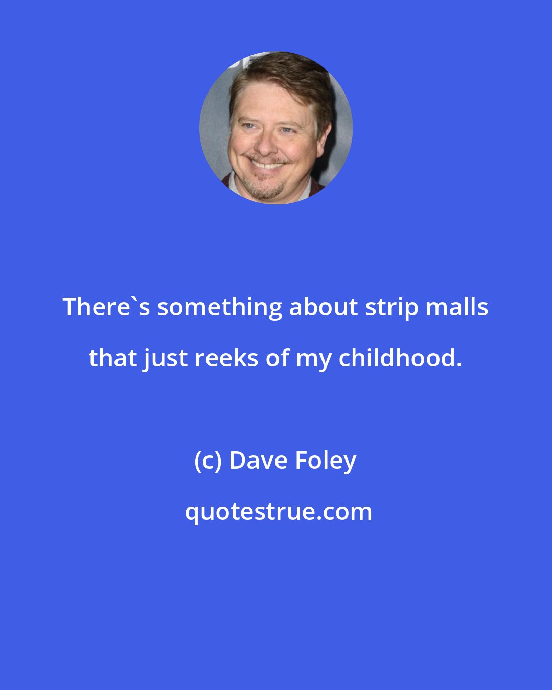 Dave Foley: There's something about strip malls that just reeks of my childhood.