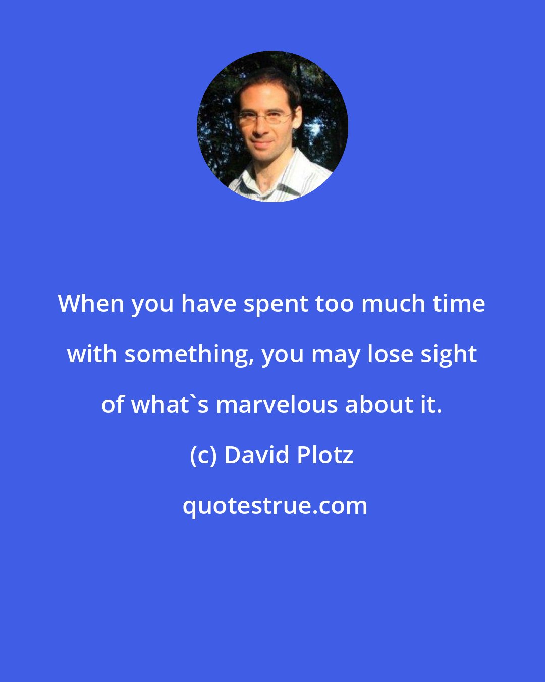 David Plotz: When you have spent too much time with something, you may lose sight of what's marvelous about it.