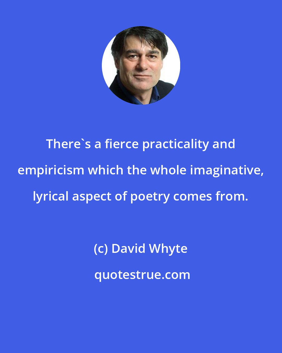 David Whyte: There's a fierce practicality and empiricism which the whole imaginative, lyrical aspect of poetry comes from.