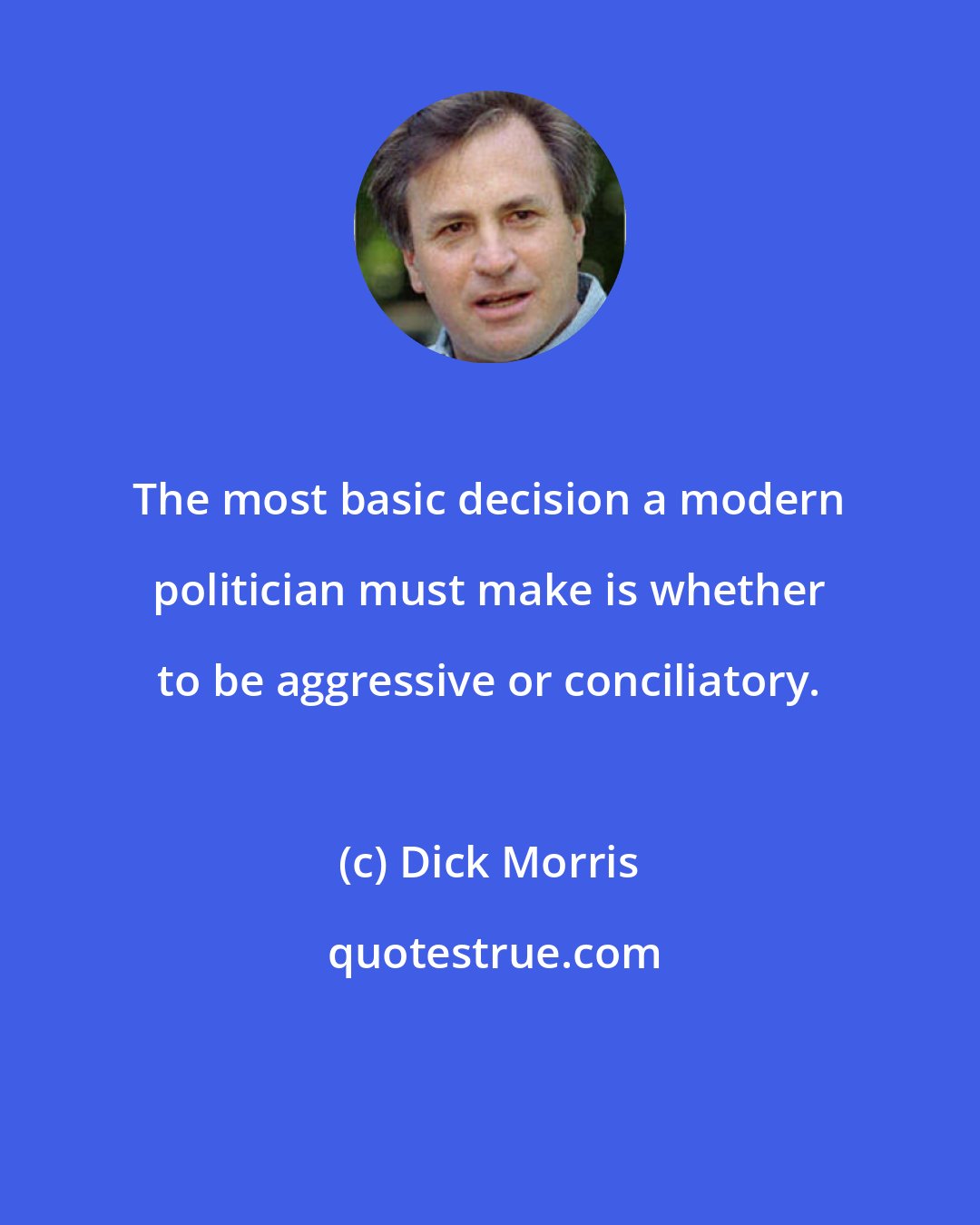 Dick Morris: The most basic decision a modern politician must make is whether to be aggressive or conciliatory.