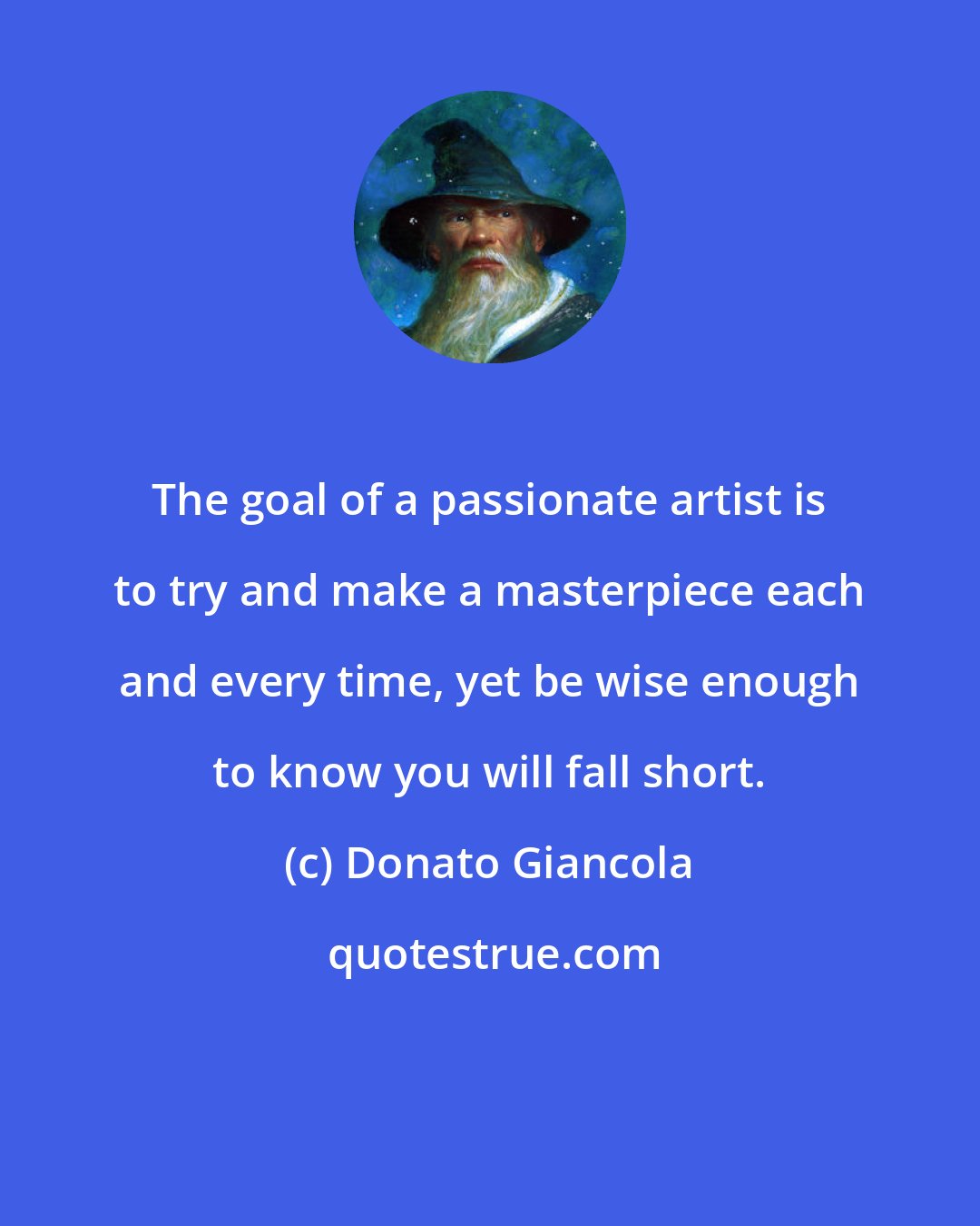 Donato Giancola: The goal of a passionate artist is to try and make a masterpiece each and every time, yet be wise enough to know you will fall short.