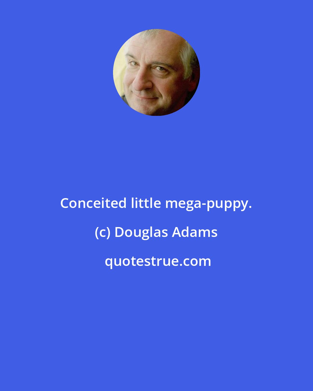 Douglas Adams: Conceited little mega-puppy.