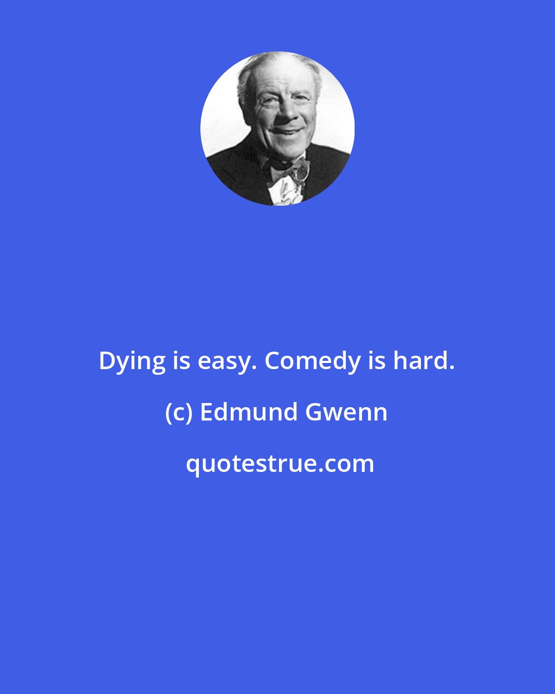 Edmund Gwenn: Dying is easy. Comedy is hard.