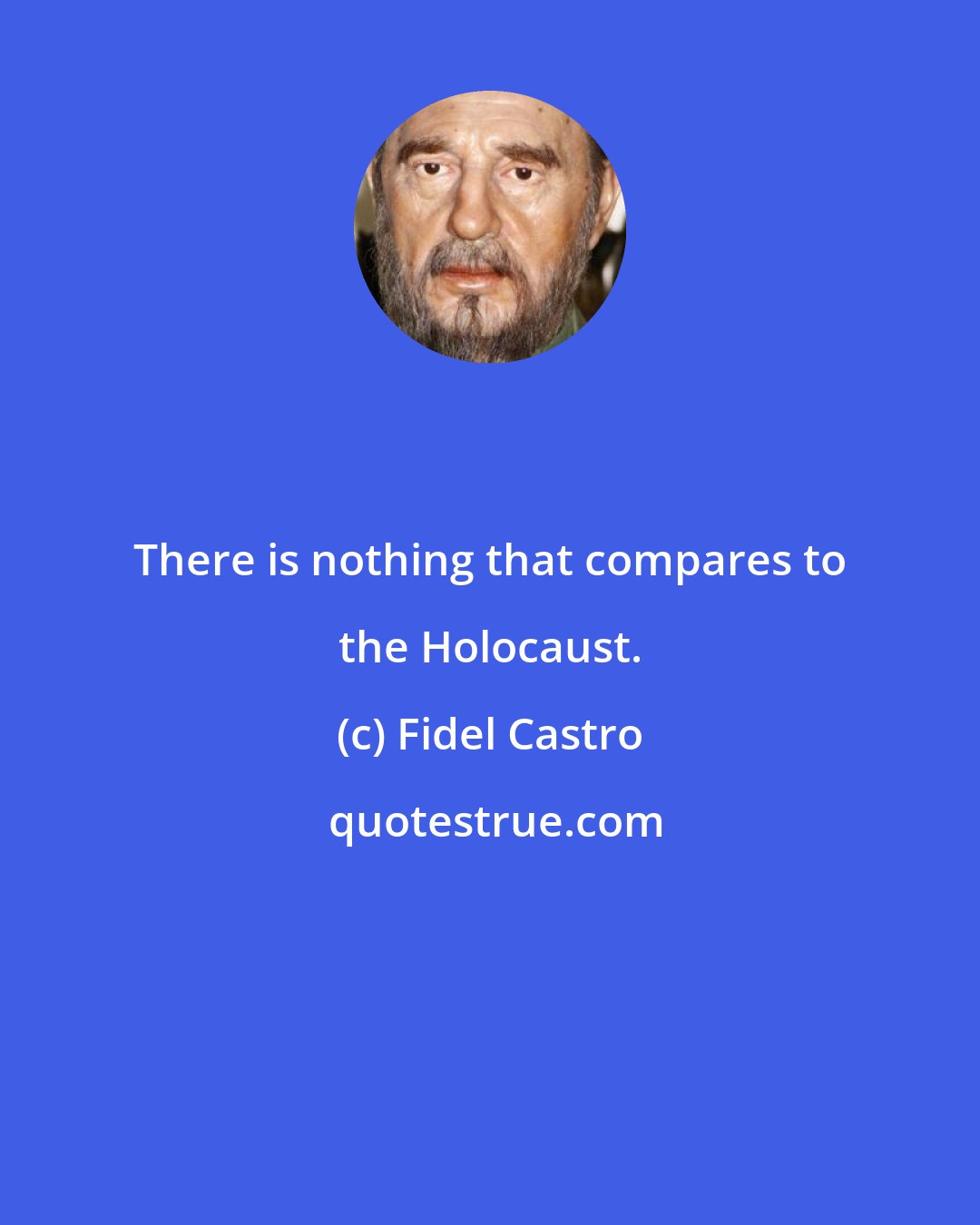 Fidel Castro: There is nothing that compares to the Holocaust.