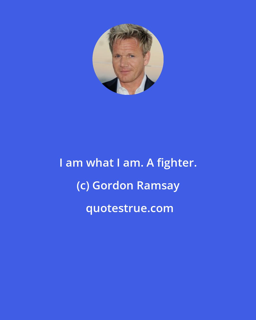 Gordon Ramsay: I am what I am. A fighter.