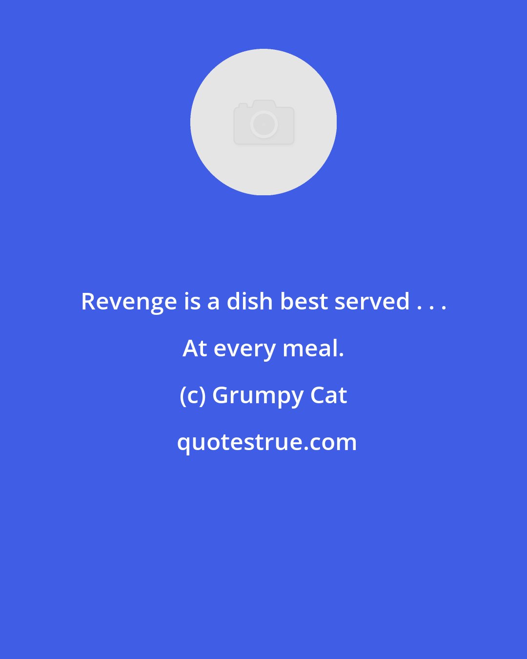 Grumpy Cat: Revenge is a dish best served . . . At every meal.