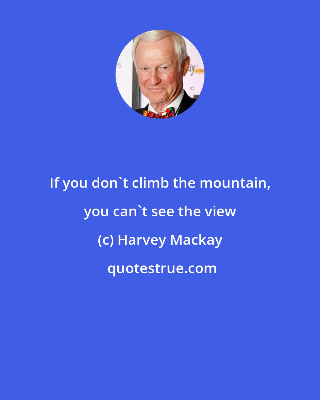 Harvey Mackay: If you don't climb the mountain, you can't see the view