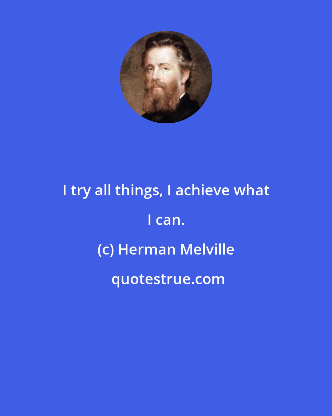 Herman Melville: I try all things, I achieve what I can.