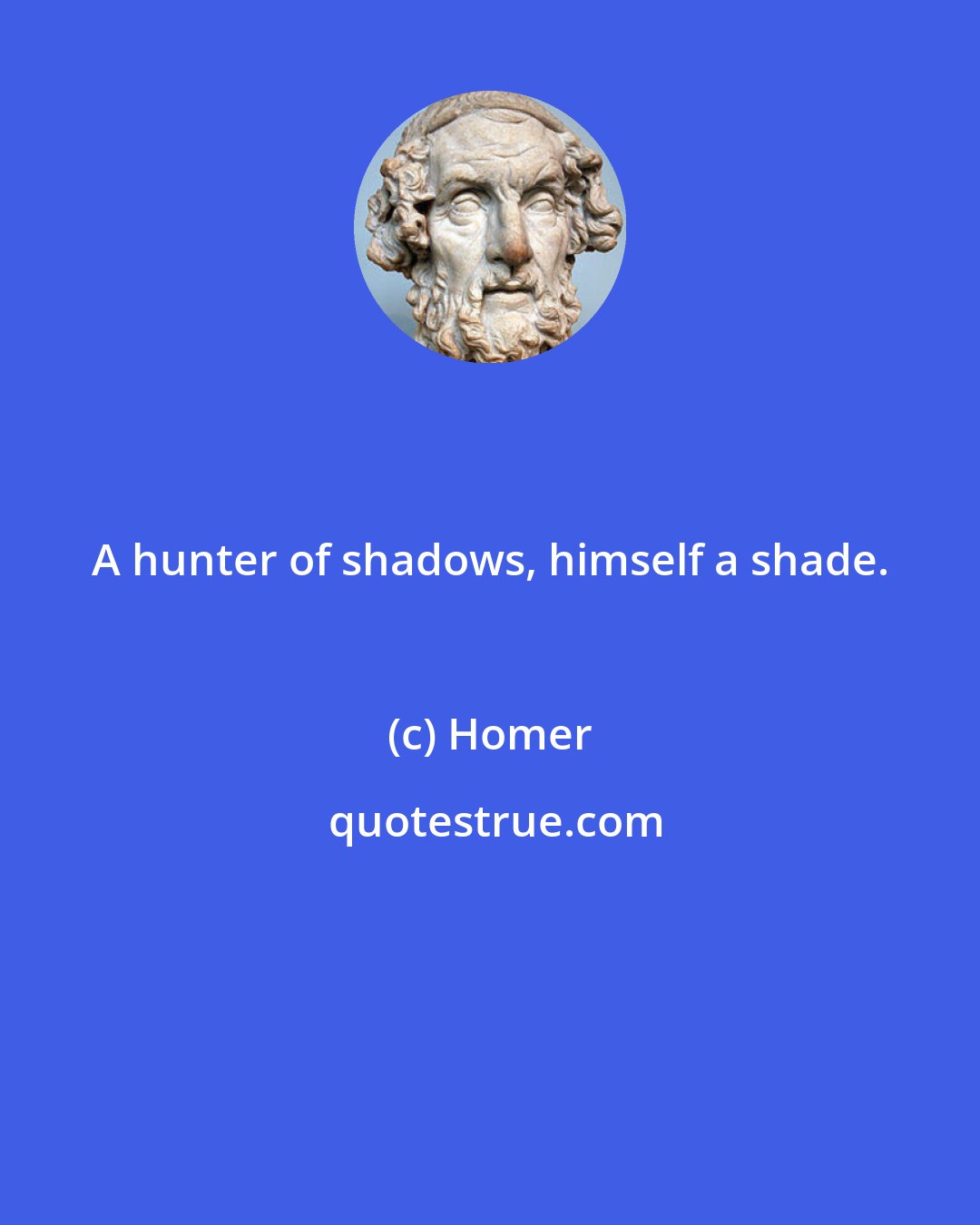 Homer: A hunter of shadows, himself a shade.