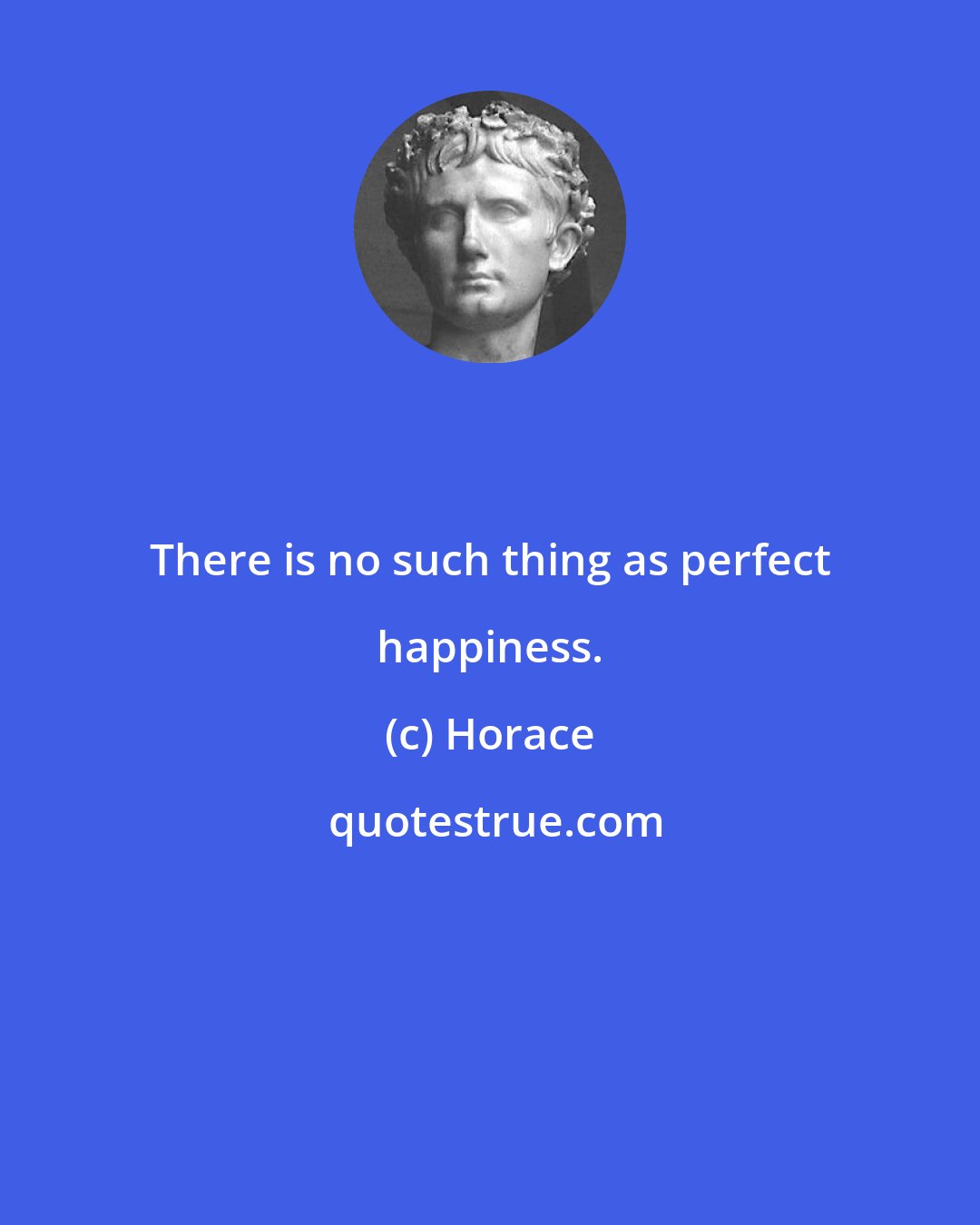 Horace: There is no such thing as perfect happiness.