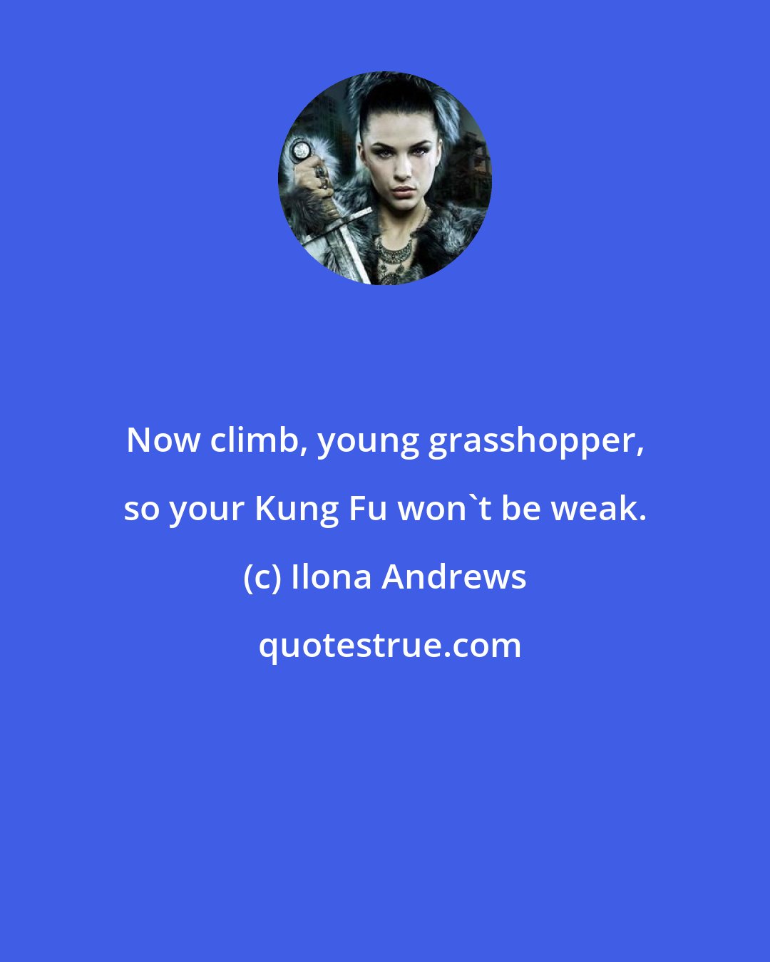 Ilona Andrews: Now climb, young grasshopper, so your Kung Fu won't be weak.