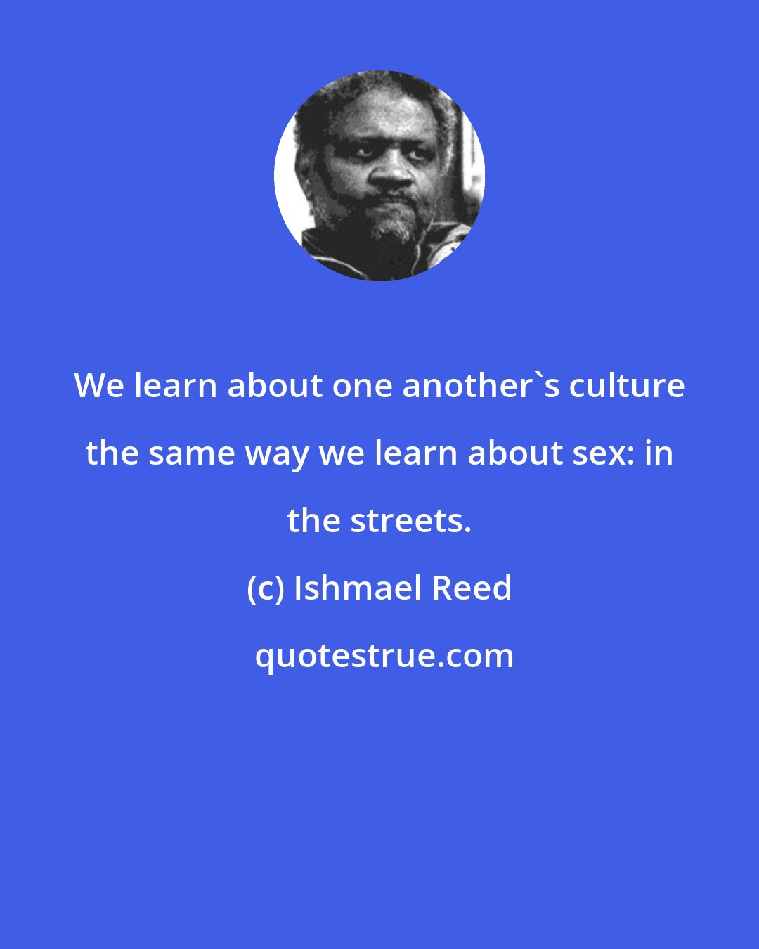 Ishmael Reed: We learn about one another's culture the same way we learn about sex: in the streets.