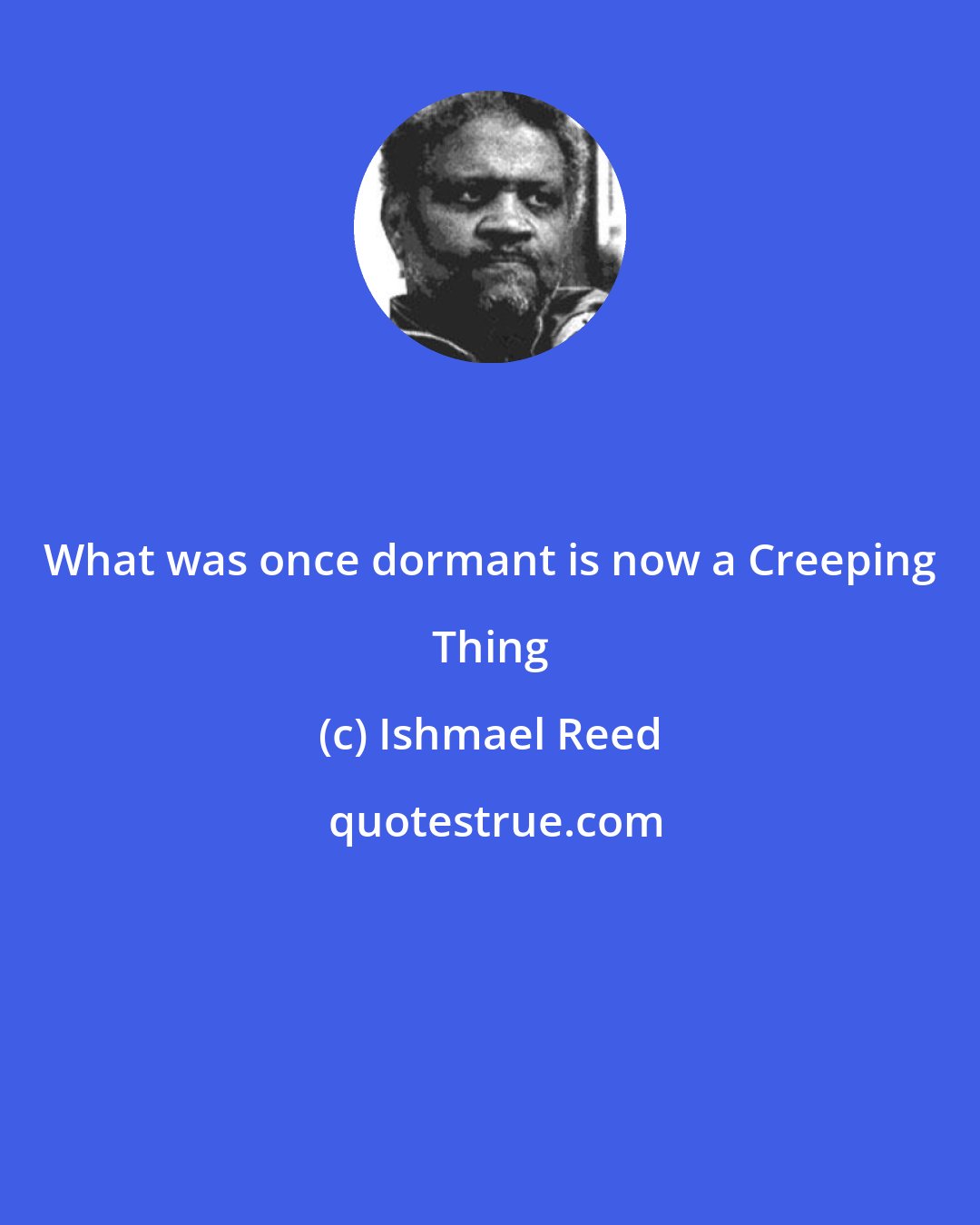 Ishmael Reed: What was once dormant is now a Creeping Thing