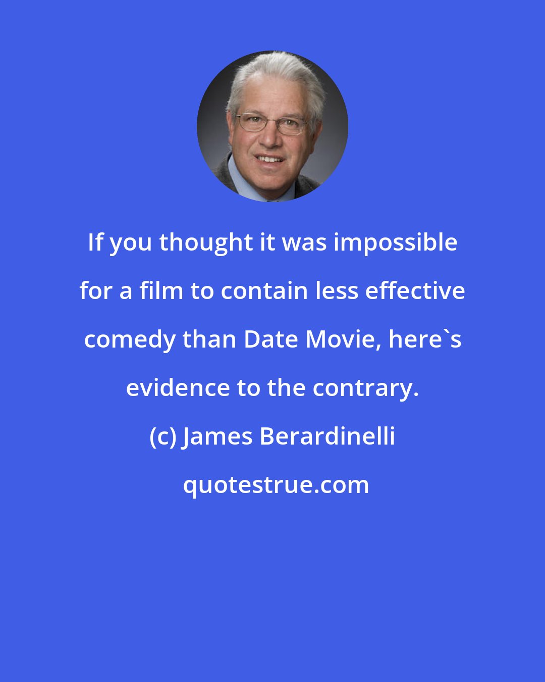 James Berardinelli: If you thought it was impossible for a film to contain less effective comedy than Date Movie, here's evidence to the contrary.