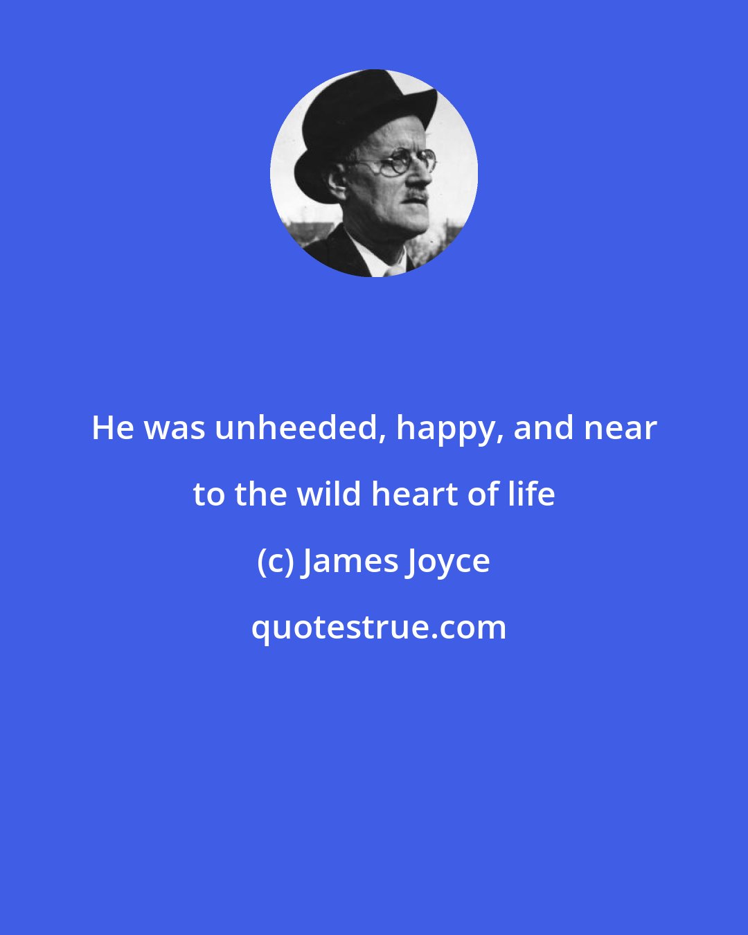 James Joyce: He was unheeded, happy, and near to the wild heart of life