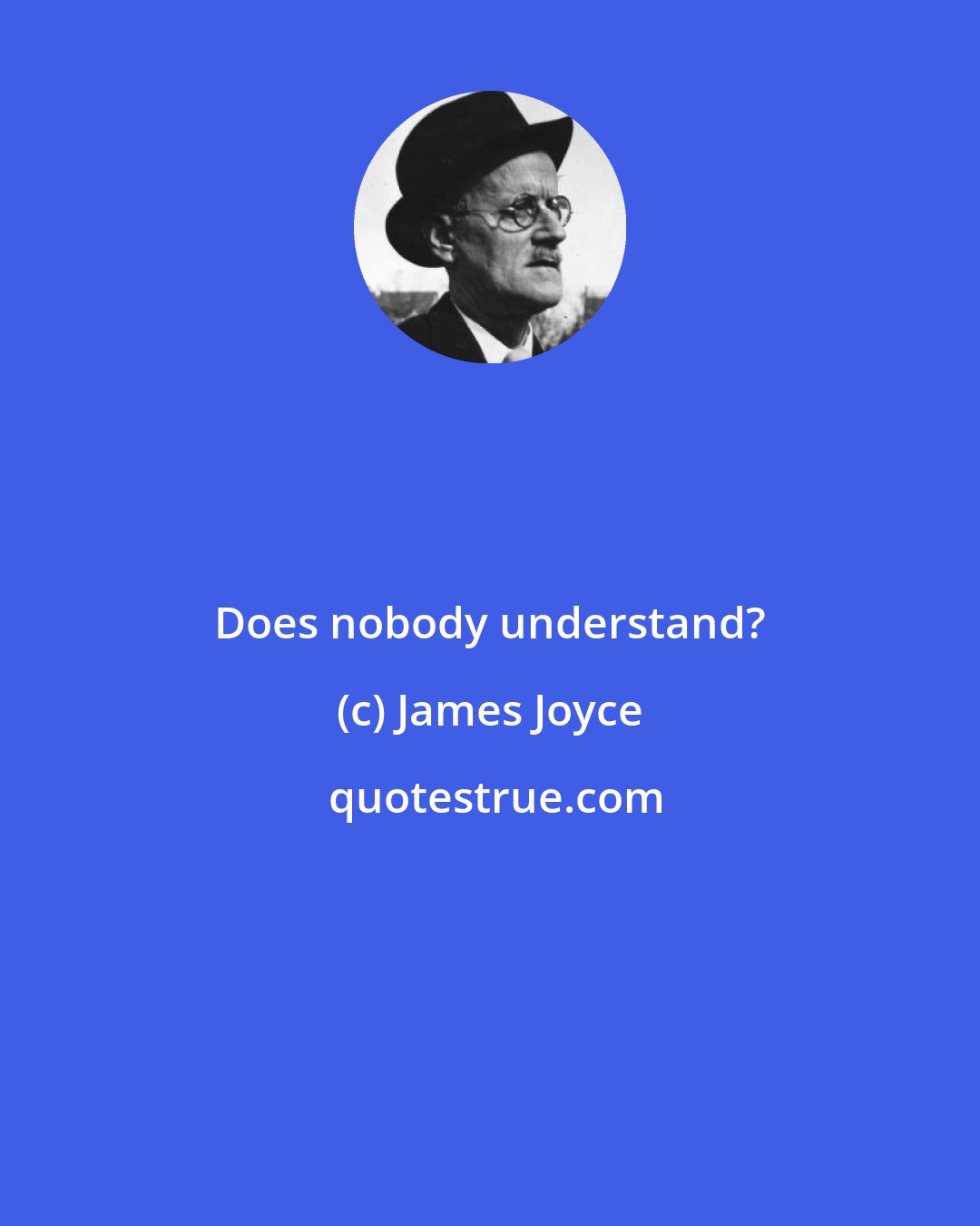 James Joyce: Does nobody understand?