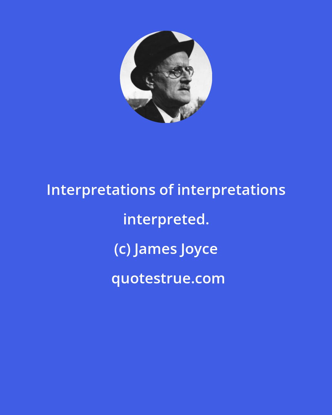 James Joyce: Interpretations of interpretations interpreted.