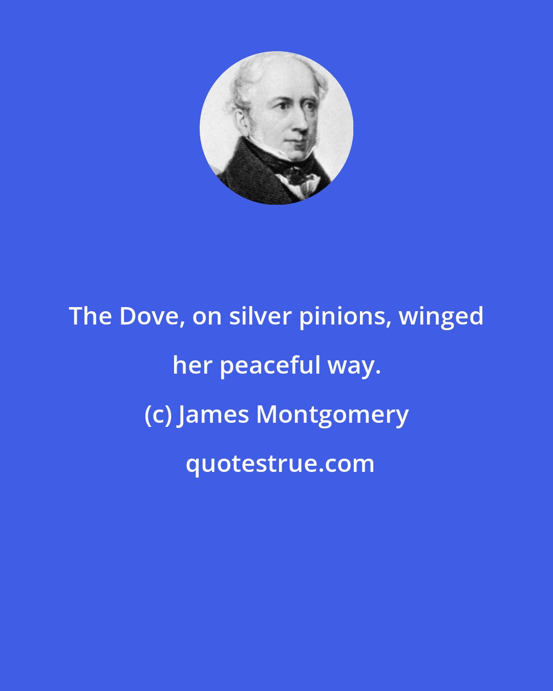 James Montgomery: The Dove, on silver pinions, winged her peaceful way.