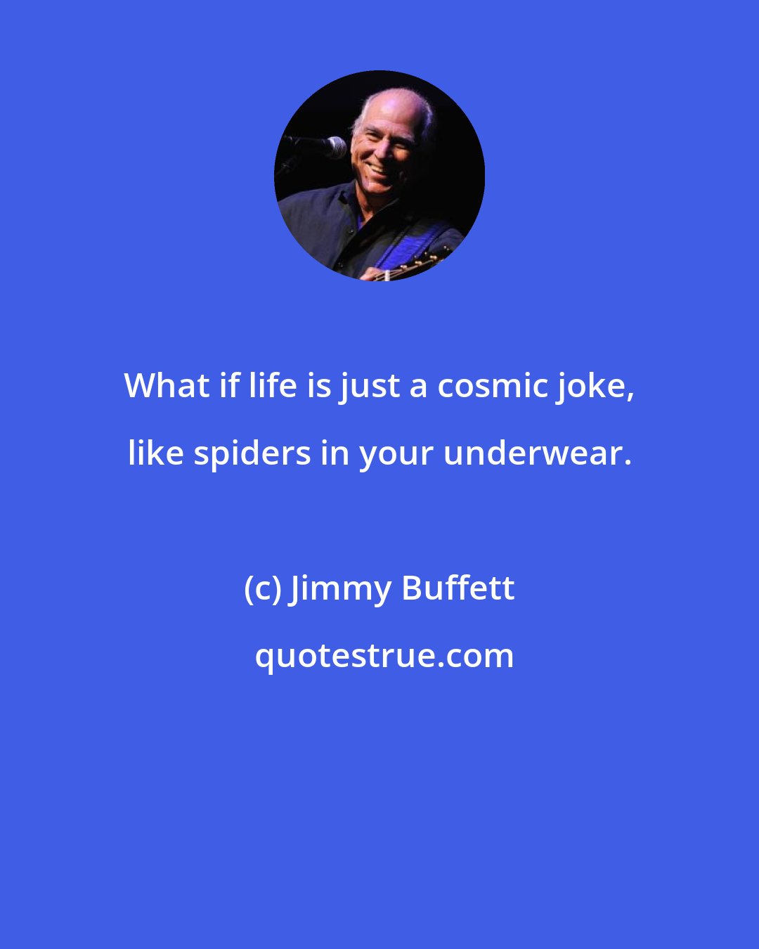 Jimmy Buffett: What if life is just a cosmic joke, like spiders in your underwear.