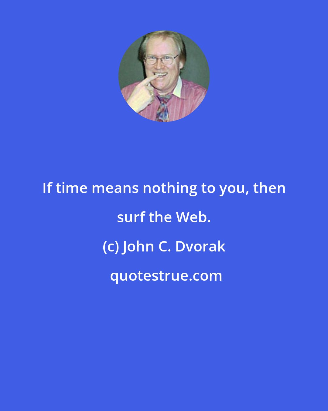 John C. Dvorak: If time means nothing to you, then surf the Web.