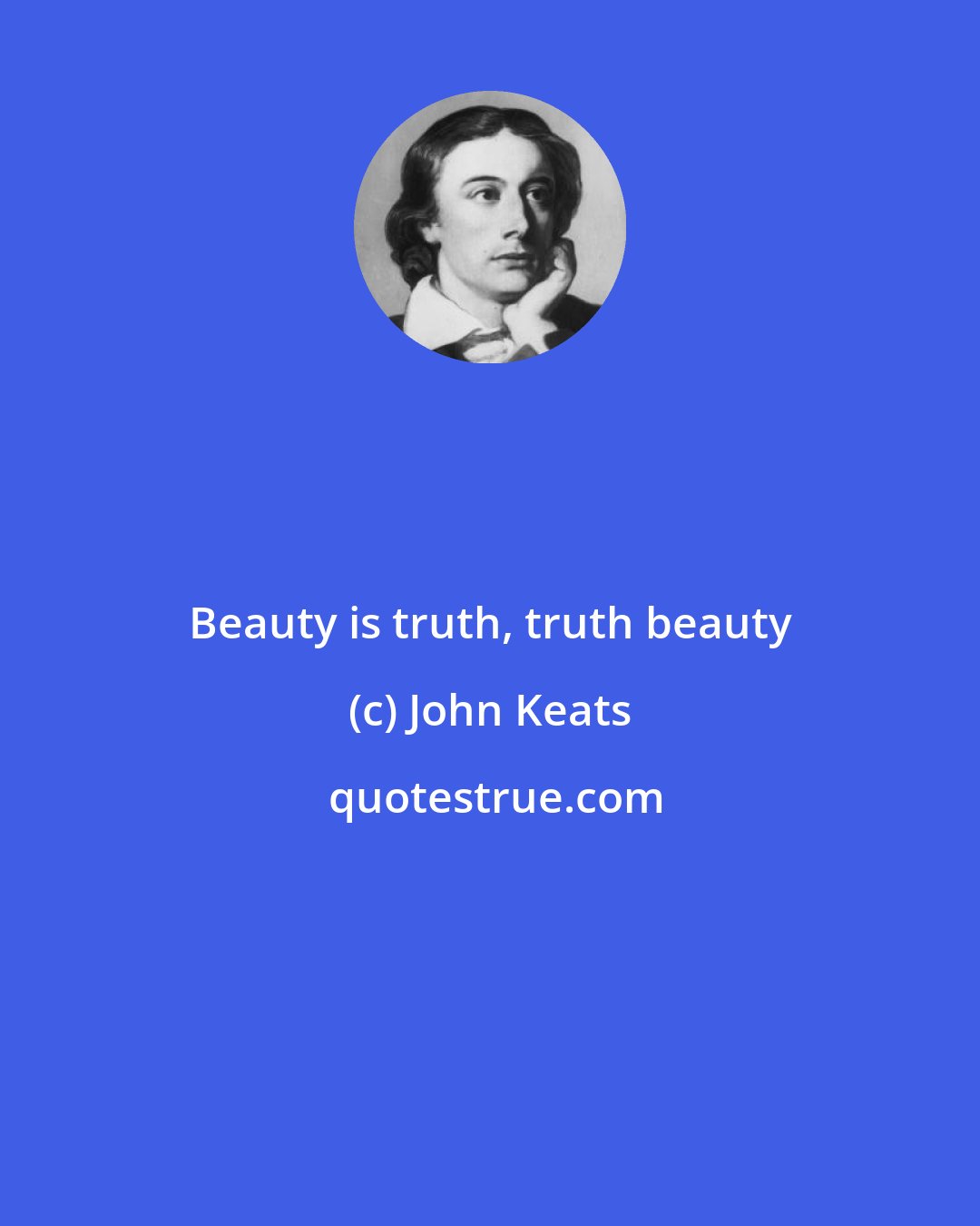 John Keats: Beauty is truth, truth beauty