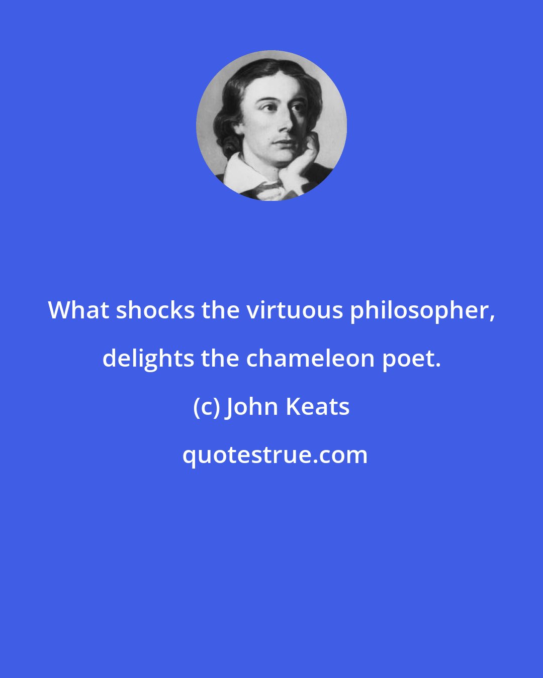 John Keats: What shocks the virtuous philosopher, delights the chameleon poet.