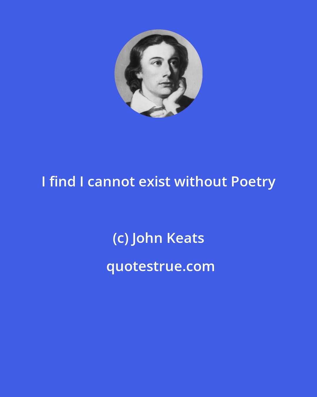 John Keats: I find I cannot exist without Poetry