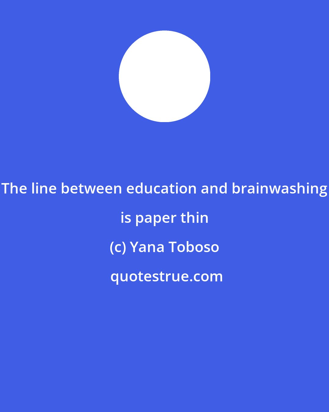 Yana Toboso: The line between education and brainwashing is paper thin